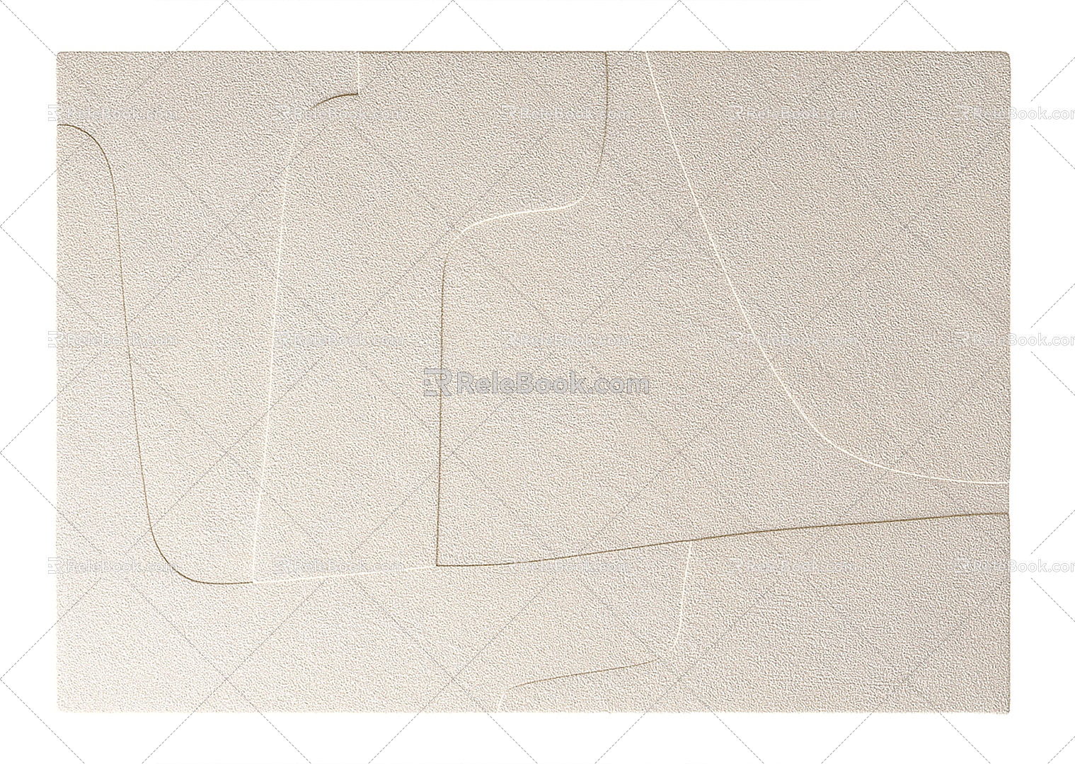 Modern Square Carpet Geometric Texture Carpet 3d model