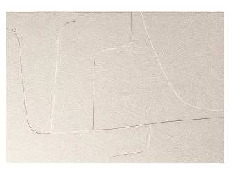 Modern Square Carpet Geometric Texture Carpet 3d model