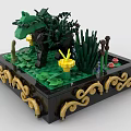 LEGO toy blocks forest plant swamp 3d model