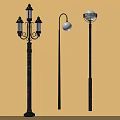 Modern And Vintage Outdoor Furniture Street Lamps With Three Distinct Designs