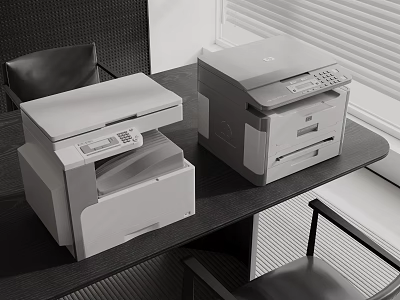 modern printer copier scanner office equipment 3d model