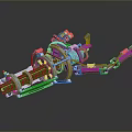 Browning Machine Gun Browning Gatling White Machine Gun Machine Gun Bullet Military 3d model