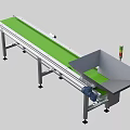 Conveyor belt with hopper 3d model