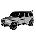 BRABUS Luxury SUV With Silver Body Black Wheels And Spare Tire Design