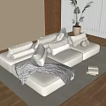 Modern Multiplayer Sofa 3d model