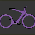 Purple Bicycle With Modern Sleek Frame And Reflective Surface Design 3d model