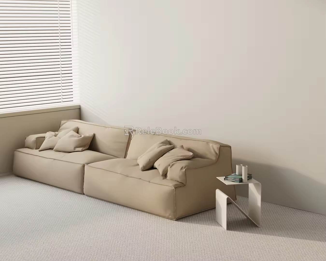 Three-seat sofa 3d model