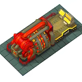 Modern generators Equidistant installation Power plant generators 3d model