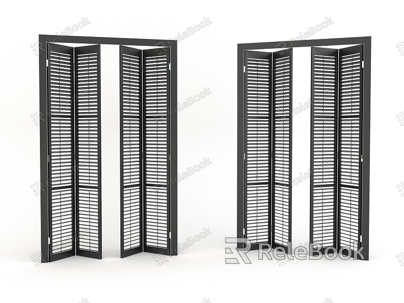 Modern folding door partition model