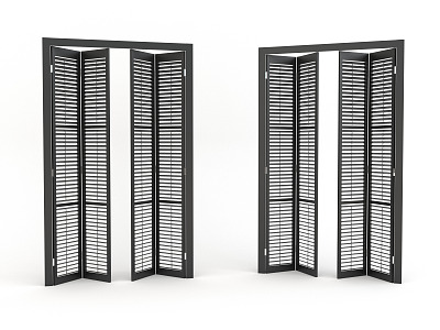 Modern folding door partition 3d model