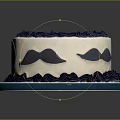 Premium Quality Vintage Dude Cake With Cream Decoration Blue Patterns And The Man The Myth