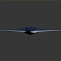 Blue Ray Marine Creature with White Spots Detailed 3D Rendering Isolated on Dark Background