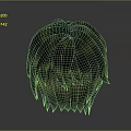 3D Rendered Human Head With Short Layered Gray Hair Detailed Texture And Dark Background