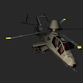 Military Helicopter 3D Rendered With Modern Design Rotor System Cockpit Windows And Weapon Mounts