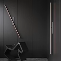 Modern Black Wall Mounted Lamp With Sleek Metal Design And Minimalist Style