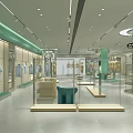 Modern Clothing Store Interior With Mannequins Display Racks And Window Advertisement
