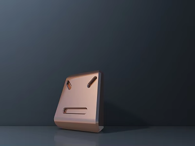 Modern Rose Gold Door Handle With Sleek Metallic Finish For Contemporary Home Decor 3d model