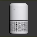 White Modern Air Purifier with Top Display Panel Grille Bottom and Sleek Design