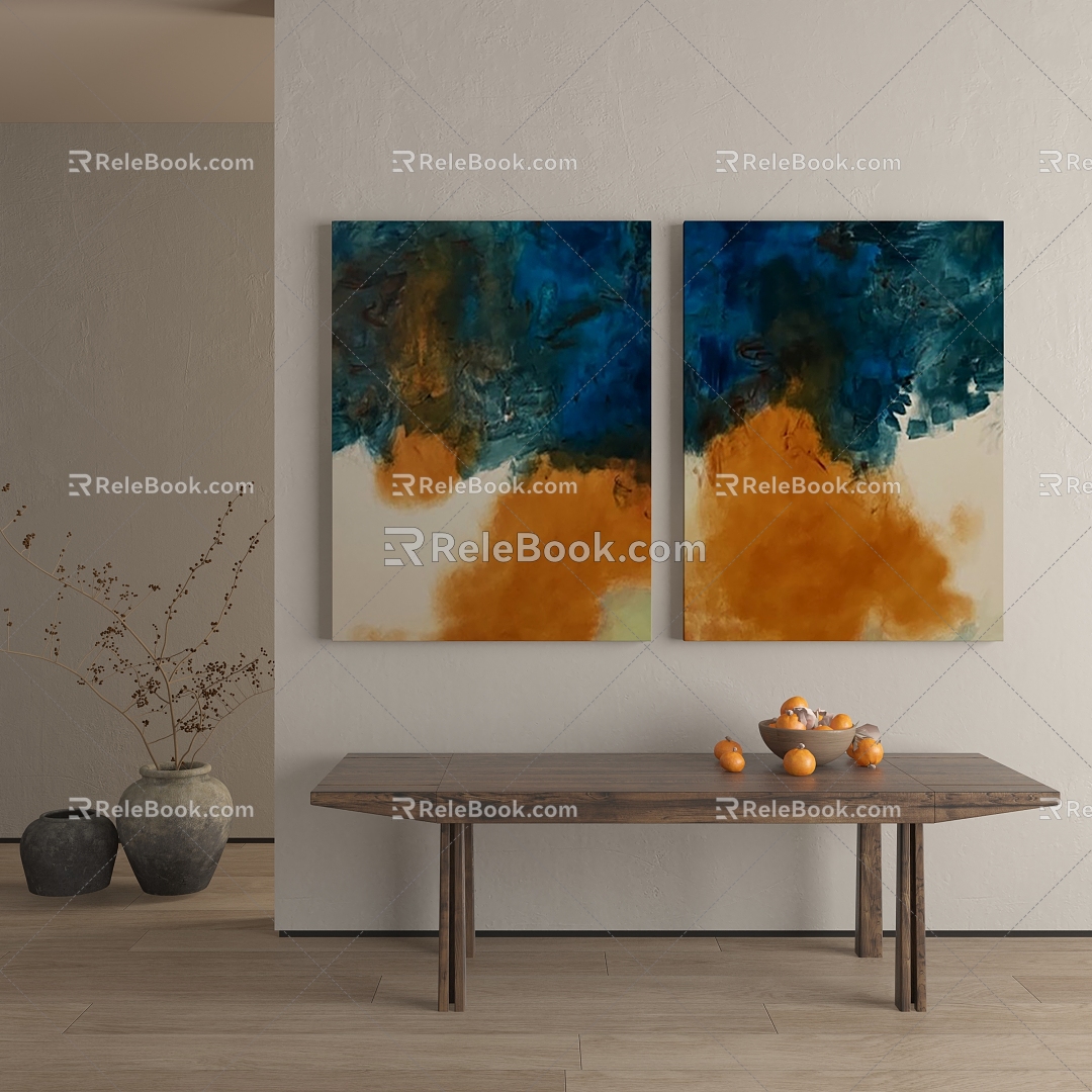 Modern Abstract Hanging Painting 3d model