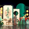 Traditional Chinese Summer Photo Spot With Ancient Decor Hanfu Figure Lotus And Lanterns