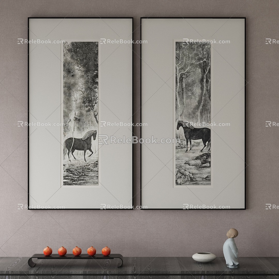 New Chinese Decorative Painting 3d model