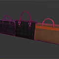 Stylish Everyday Tote Bags in Black Blue and Brown with Leather Handles