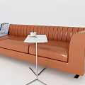 Modern three-seat sofa multiplayer sofa 3d model
