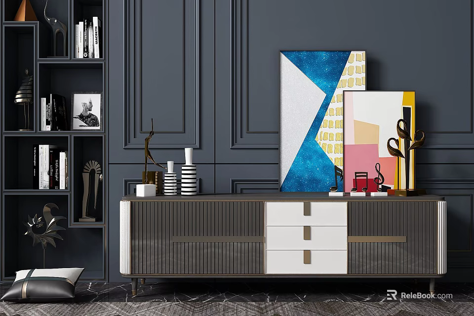 Modern Tech Exhibition Hall Interior Design With Digital Displays And Interactive Features 3d model