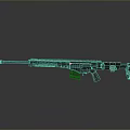 Modern Tactical Rifle With Black Finish Long Barrel And Sleek Design Features