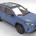 Blue SUV Car With Panoramic Sunroof And Stylish Look