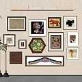 Abstract Paintings Indoor Wall Display With Various Styles Diverse Frames And Different Shapes 3d model