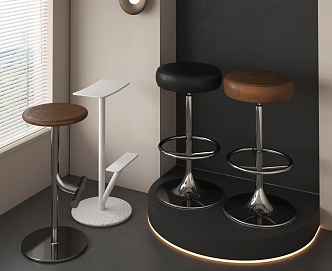 Modern Bar Chair Bar Chair Bar Stool Rotating Bar Stool 3d model