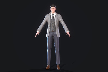 Men Handsome Game Characters 3d model