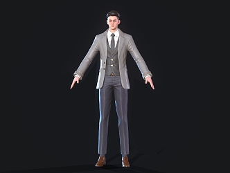 Men Handsome Game Characters 3d model