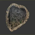 Detailed Natural Terrain Model Featuring Layered Rock Formations And Green Vegetation