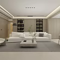Modern Minimalist Neutral Toned Open Plan Living And Dining Room Interior Design With Cozy Furniture