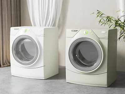 Modern washing machine drum washing machine combination 3d model
