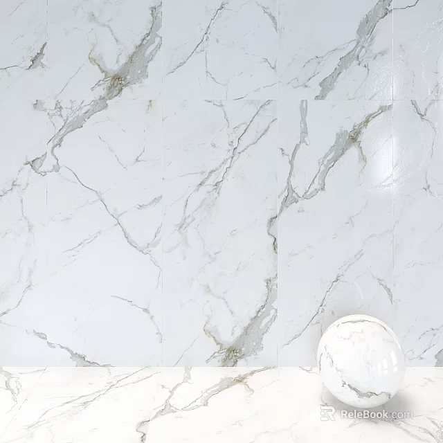 Elegant Marble Wall Panel And Decorative Sphere Construction Elements For Modern Design 3d model 