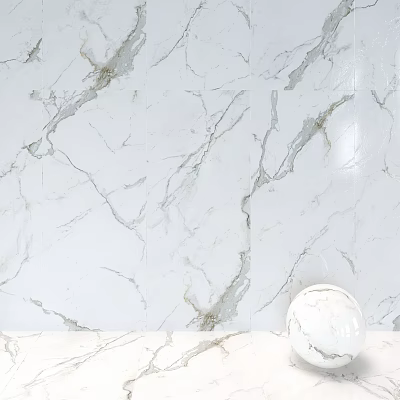 Elegant Marble Wall Panel And Decorative Sphere Construction Elements For Modern Design 3d model