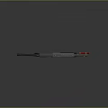 Modern Tactical Shotgun Weapon With Red Bullets On Gray Background 3d model