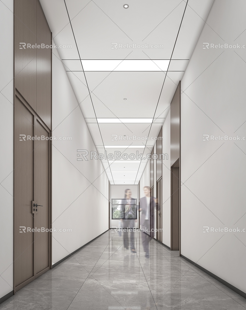 Averade Corridor Office Corridor Entrance Hall Office Space 3d model