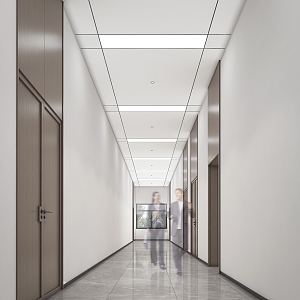 Averade Corridor Office Corridor Entrance Hall Office Space 3d model