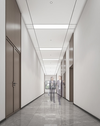 Averade Corridor Office Corridor Entrance Hall Office Space 3d model