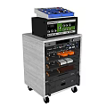 Organized Musical Instruments And Art Supplies Storage Cart With Multiple Drawers