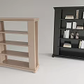 Light Brown And Dark Green Open Bookcases With Shelves Books And Decorative Items