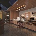 Cafe Cafe Restaurant Drinks Coffee 3d model