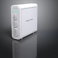 Modern White Water Purifier With Control Knobs And Blue Indicator Light Design