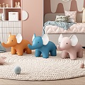 Modern Casual Cartoon Sofa Cartoon Elephant Stool 3d model