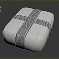 White Stacked Paper Towels With Silver Ribbon Tied Crosswise For Daily Use