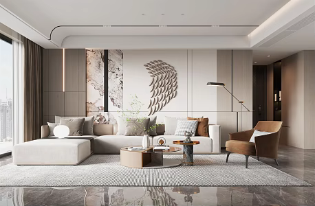 modern living room home living room 3d model